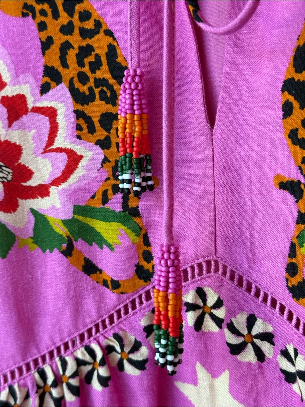 Farm Rio Pink Leopard Forest Mini Dress - Picture 6 of 10